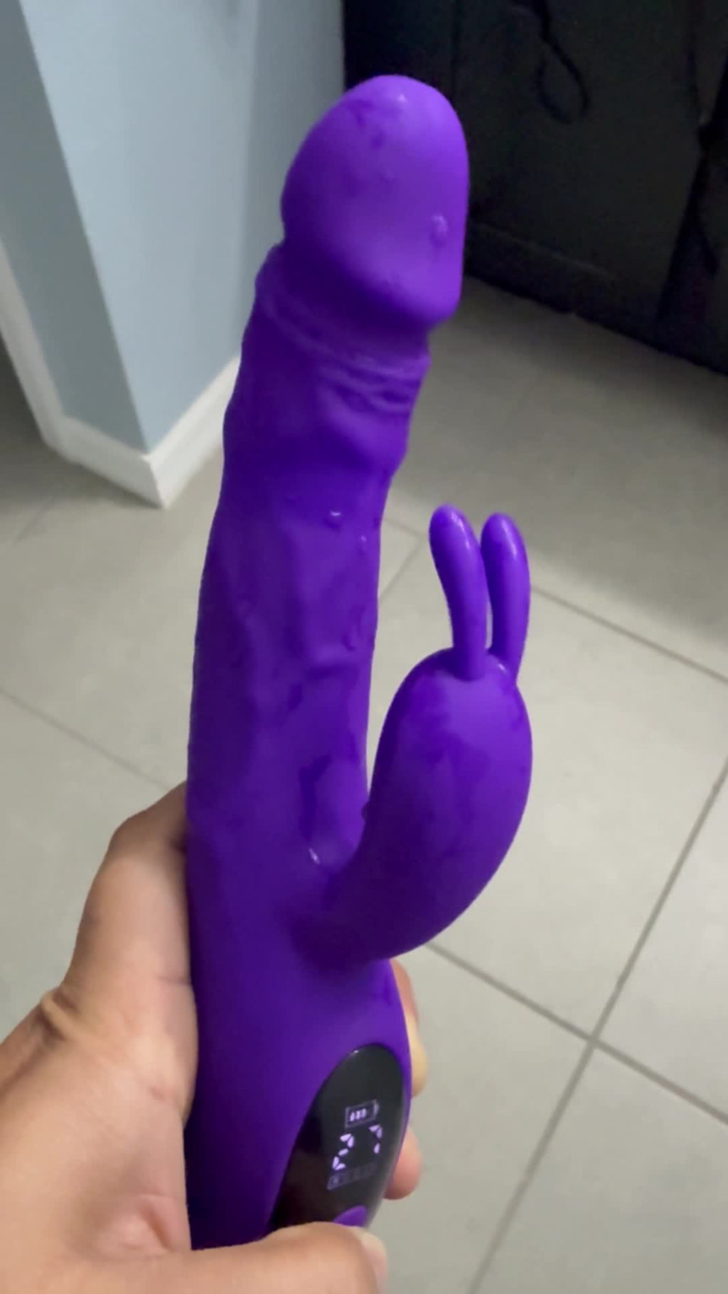 Thrusting Dildo Vibrator Sex Toys for Women, Sikelob Sex Toy Rabbit G Spot Dildo Vibrators with 9 Thrust 9 Vibration Modes, Silicone Clitoral Bunny Stimulator Couple Adult Sex Toys, Purple