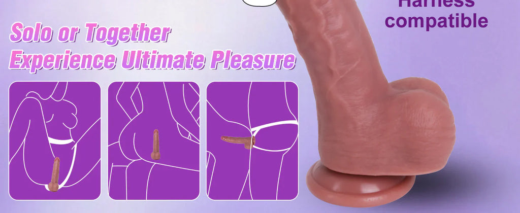 9 Inch Realistic Dildo – Lifelike Veins & Skin Texture, Thick Silicone with Strong Suction Cup, Adult Toy for Men & Women Pleasure