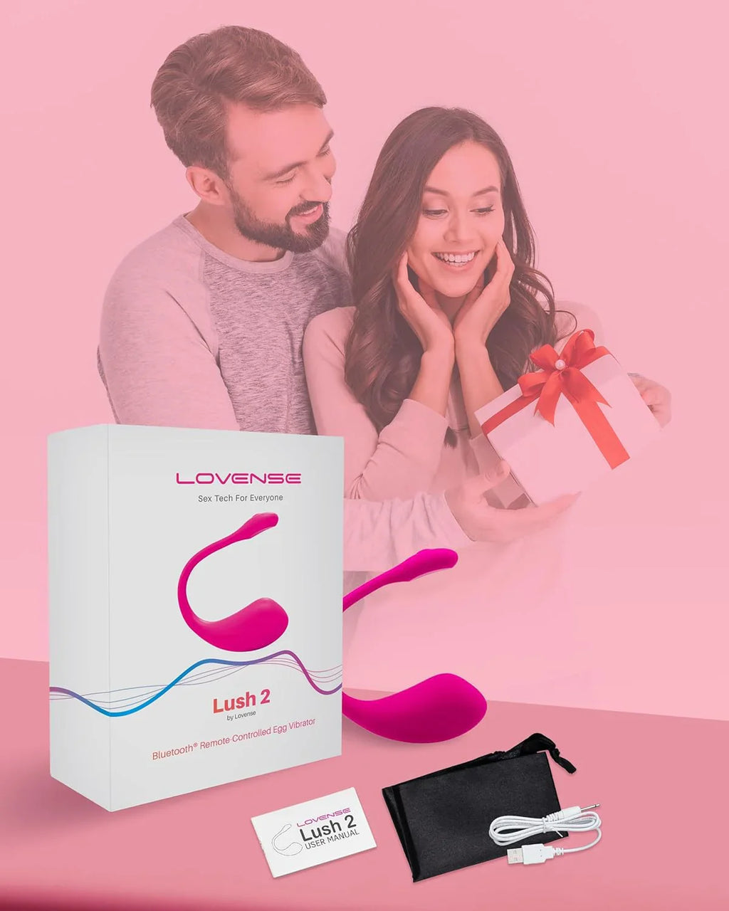 LOVENSE Lush 2 Remote Vibrator with App, Long Distance Remote Controlled G-spot Stimulator Egg Vibrators Bluetooth Adult Sex Toys & Games Powerful.