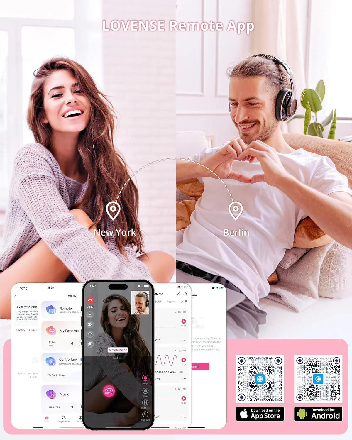 LOVENSE Lush 2 Remote Vibrator with App, Long Distance Remote Controlled G-spot Stimulator Egg Vibrators Bluetooth Adult Sex Toys & Games Powerful.