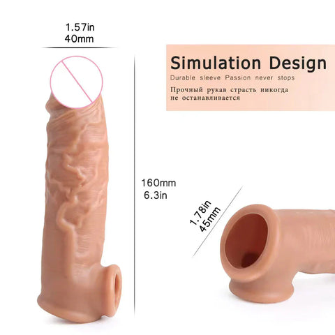 Penis Extender Sleeve Extra Tightness with Long Lasting