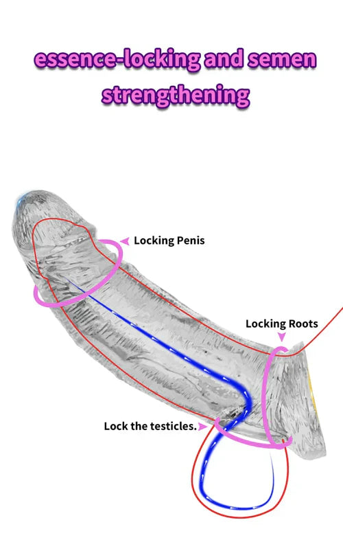 Threaded mace Condom Male Condom Adult Lock fine Ring Crystal Sleeve