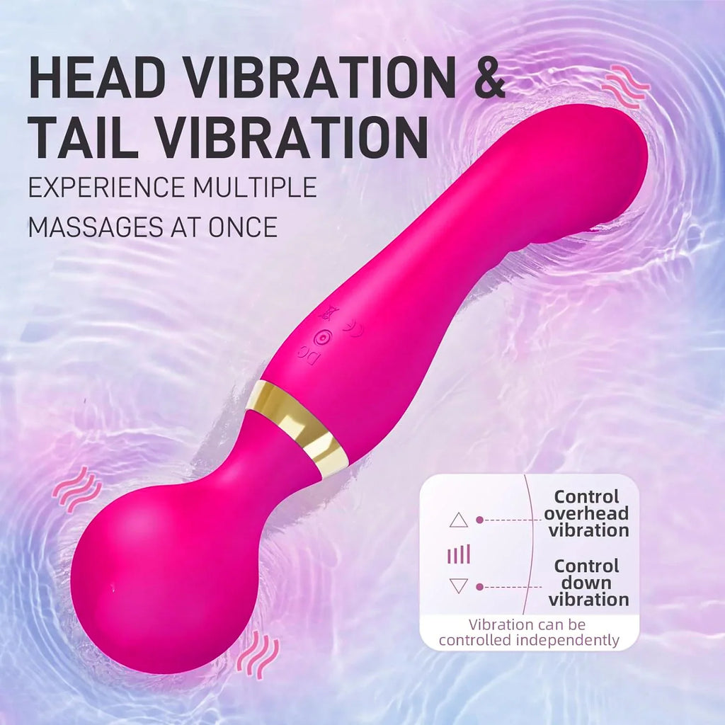 💆‍♀️ Double-Ended 2-in-1 Wand Massager 🌟 – Dual Comfort & Ultimate Relaxation! ✨