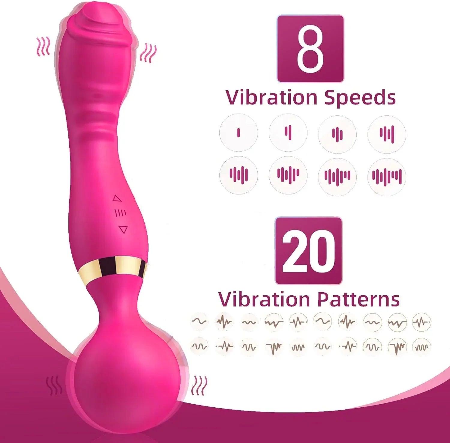 💆‍♀️ Double-Ended 2-in-1 Wand Massager 🌟 – Dual Comfort & Ultimate Relaxation! ✨