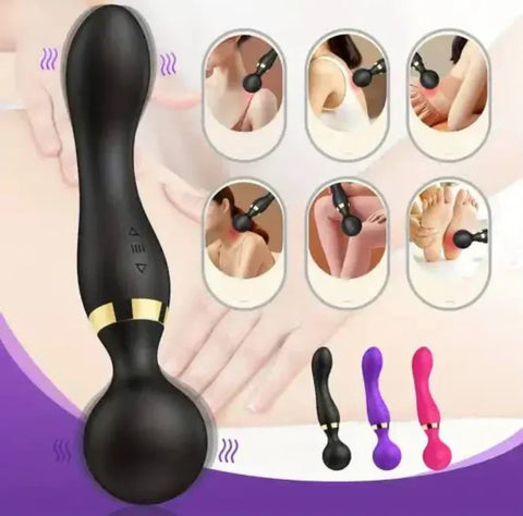 Double Ended 2 in 1 Wand Vibrator